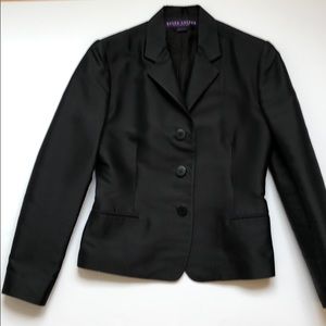 Ralph Lauren purple label black silk jacket size 6
